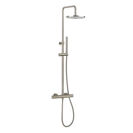 Crosswater Central Brushed Stainless Steel Height Adjustable Thermostatic Shower - Image 2