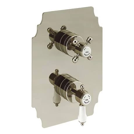 Heritage Glastonbury Recessed Shower with Premium Fixed Head & Flexible Riser Kit - Vintage Gold - SGDUAL04 - Image 2