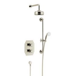 Heritage Hartlebury Recessed Shower with Premium Fixed Head and Flexible Riser Kit - Vintage Gold - SHDDUAL06