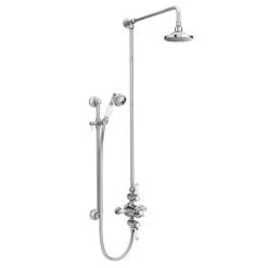 Trafalgar Triple Exposed Thermostatic Shower Valve + Slider Rail Kit with Rigid Riser