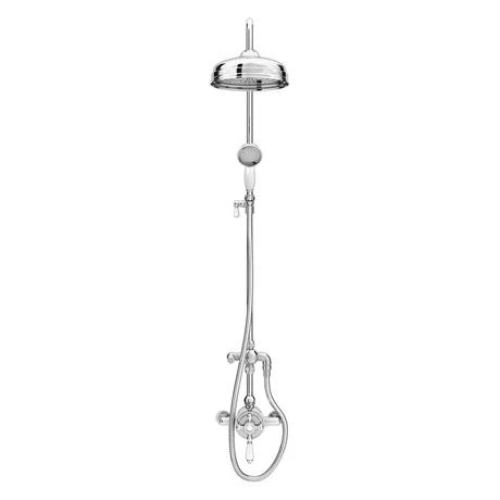 Trafalgar Victorian Exposed Valve inc. Rigid Riser Kit, Diverter, 8" Rose + Handset - Image 6