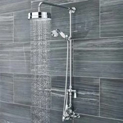 Traditional Luxury Rigid Riser Kit with Diverter & Twin Exposed Shower Valve