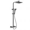 Venice Cubo Brushed Gun Metal Modern Thermostatic Shower